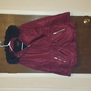Ambiance outerwear burgundy coat